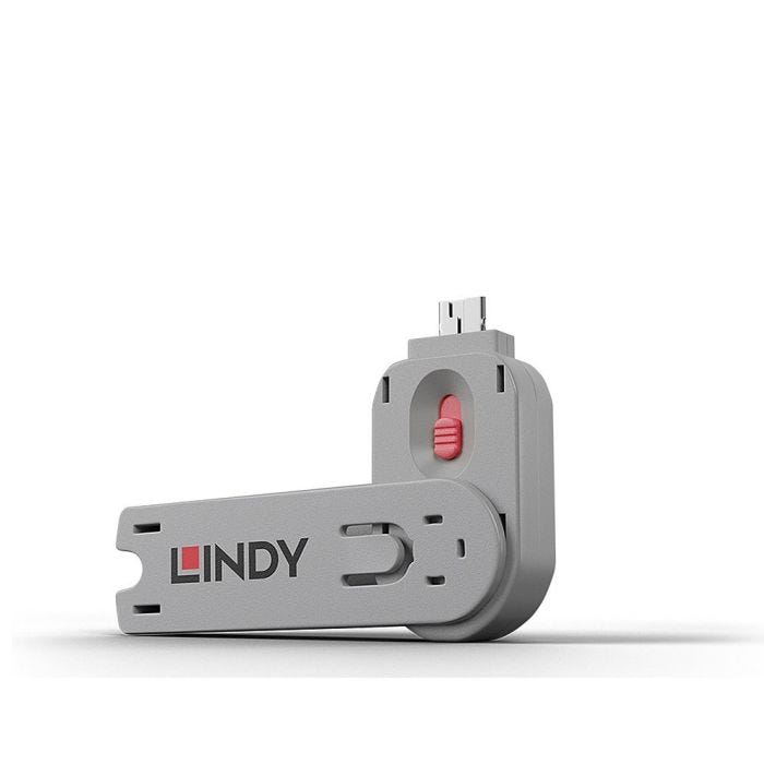 LINDY Clé pour bloqueur de port USB type A rose