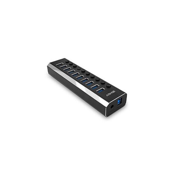 LINDY 10 Port USB 3.0 Hub with On/Off Switches