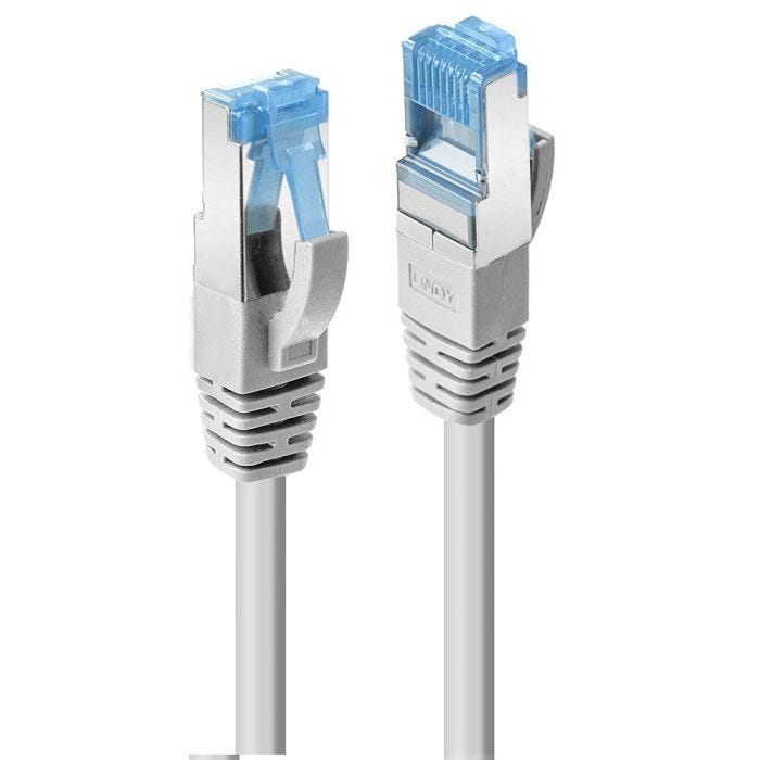 LINDY 1m Cat.6 S/FTP TPE network cable gray RJ45 plug 250MHz copper 28AWG