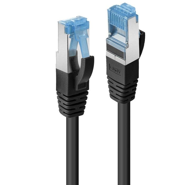 LINDY Cat.6A S/FTP LSOH Black 7.5m Patchcable