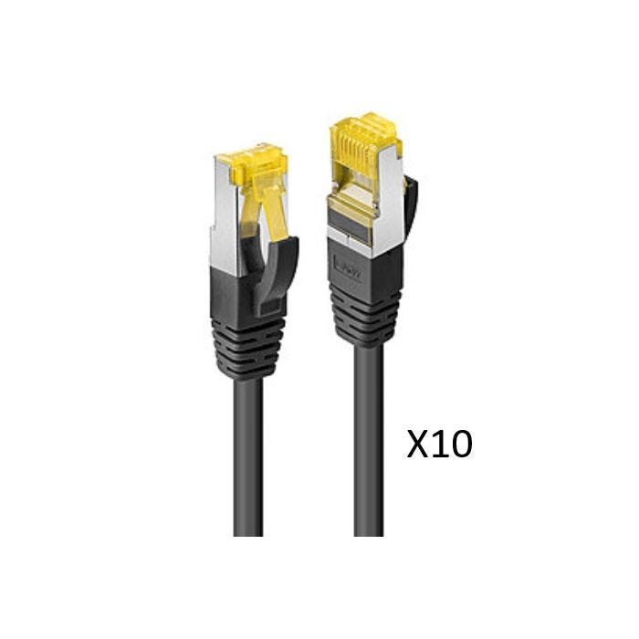 LINDY 2m S/FTP LSZH Cable Black 10pcs