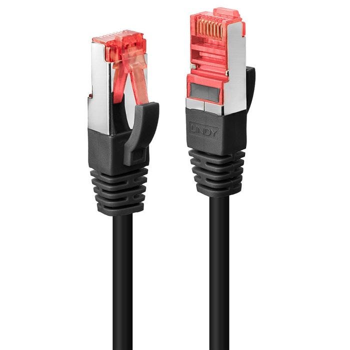 LINDY Basic Cat.6 S/FTP Cable Black 10m Patch Cable