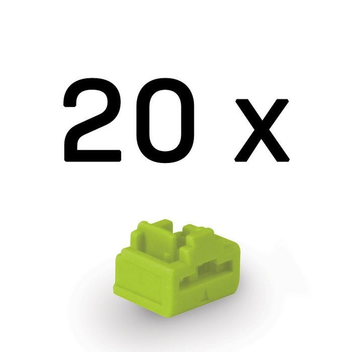 LINDY RJ45 Port Locks GREEN 20pcs.