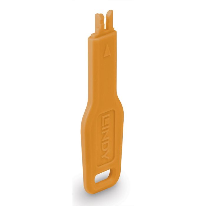 LINDY RJ45 Port Blocker key Orange