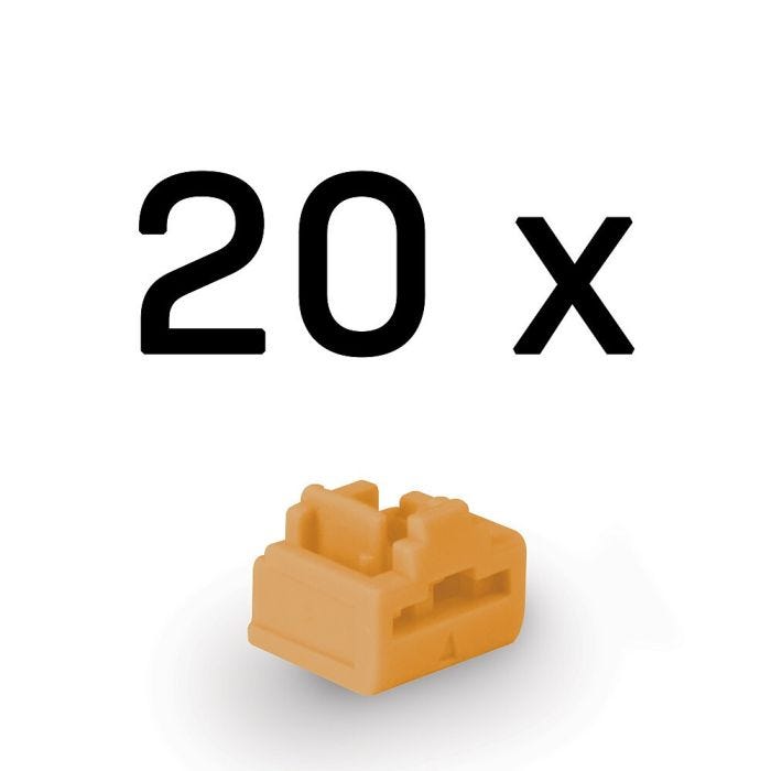 LINDY RJ45 Port Locks ORANGE 20pcs.