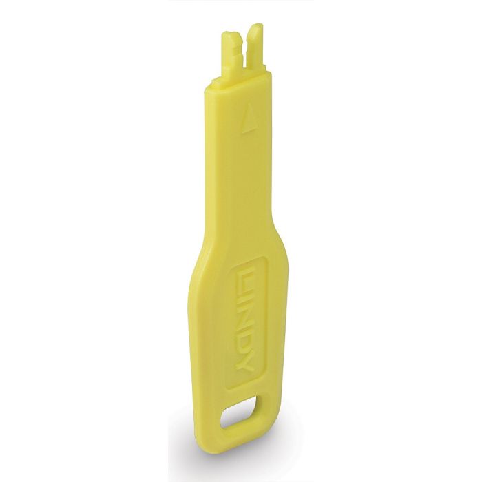 LINDY RJ45 Port Blocker key yellow
