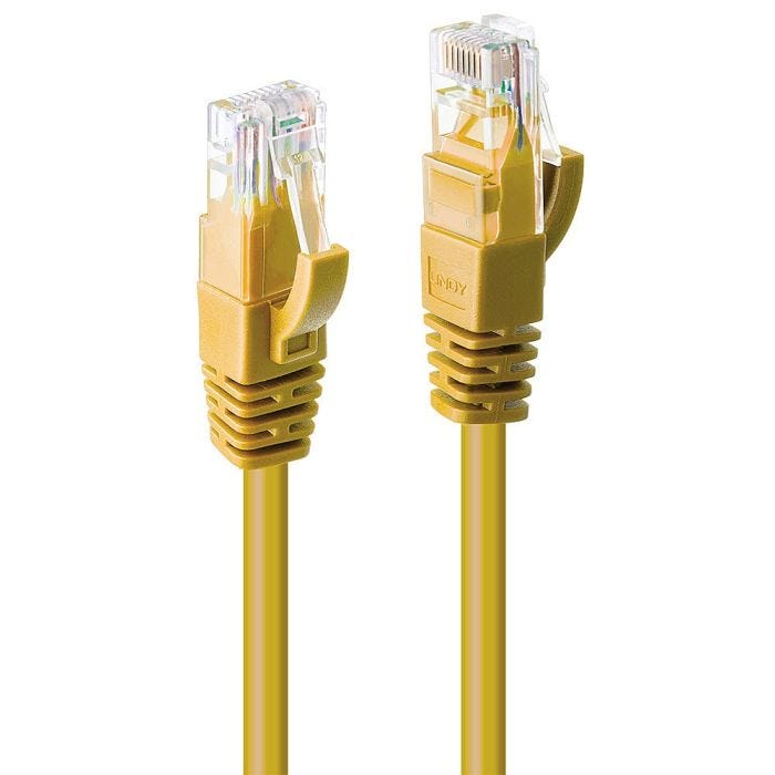 LINDY Cat.6 UTP Cable Yellow 1m