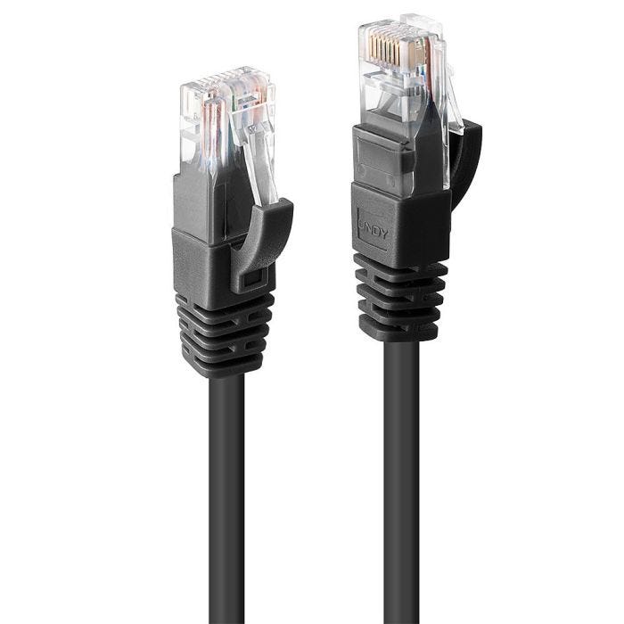 LINDY Basic Cat.6 U/UTP Cable Black 10m