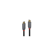 Lindy 36908 USB 3.2 Type C to C Cable, 10Gbit/s, 100W PD, Anthra Line, 5m