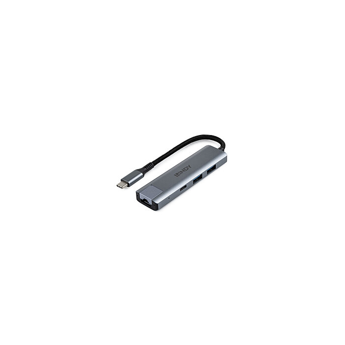 LINDY USB 3.2 Gen 2 Type C Hub & Gigabit Ethernet