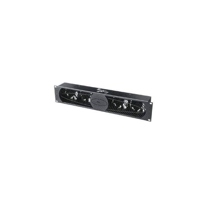 Middle Atlantic 2 RU 100 CFM Anodized Ultra Quiet Fan Panel - Black