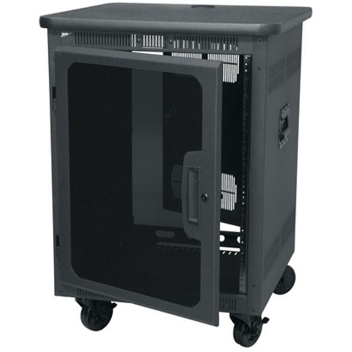 Middle Atlantic 14 RU PTRK Series Portable Rolling Rack - Black