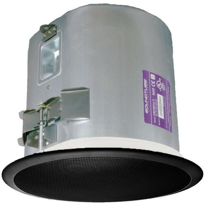 SoundTube Entertainment CM1001D-T-BK Caisson de basse encastré de plafond, HP 10" 150W 4Ω/100V, noir