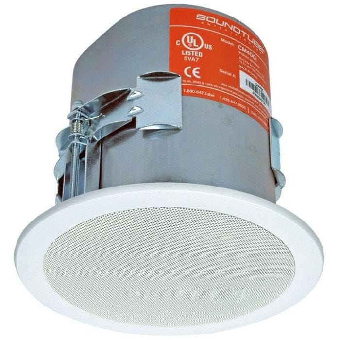 SoundTube Entertainment CM400I-WH Enceinte encastrable HP 4"+ tweeter, 20W en 100V, blanc
