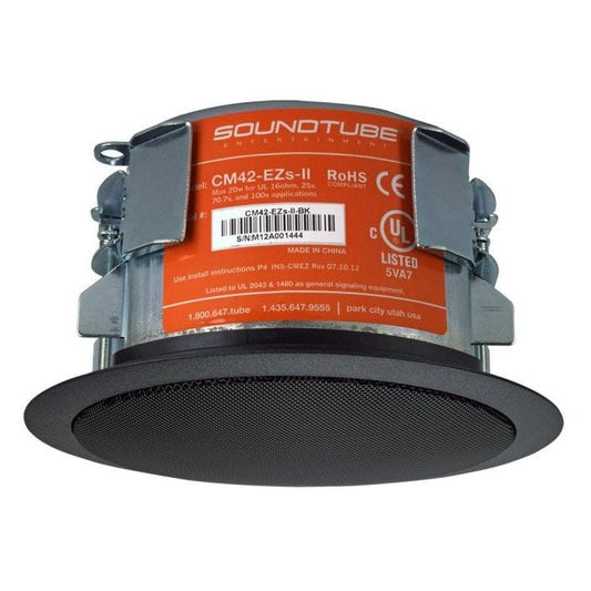 SoundTube Entertainment CM42-EZS-II-BK Enceinte encastrable HP 4"+ tweeter, 20W en 100V. EN54-24, noir