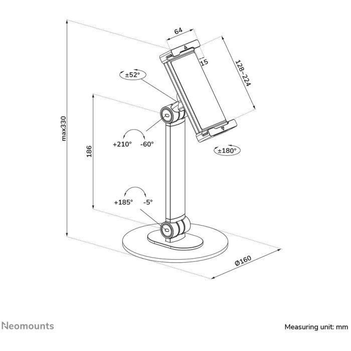 NEOMOUNTS DS15-540BL1 Support pour tablette 4.7-12.9p - universel