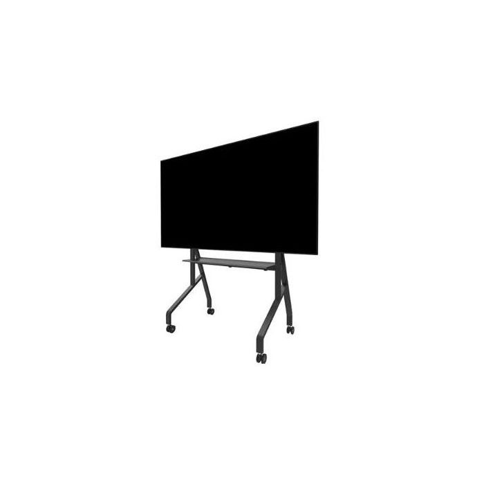 NEOMOUNTS FL50-525BL1 Support au sol mobile pour écran 55-86p - étagère multimédia incluse - installation rapide - TÌV