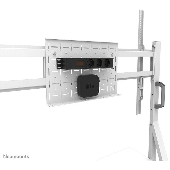 NEOMOUNTS FL50-525WH1 Support au sol mobile pour écran 55-86p - étagère multimédia incluse - installation rapide - TÌV