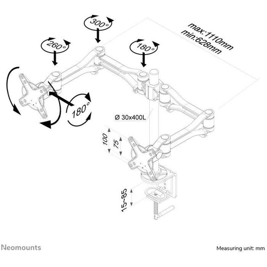 NEOMOUNTS FPMA-D1030D Support décran à fixer 10-24p