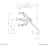 Neomounts FPMA-D750DWHITE2 Support d'écran à fixer (10-32 pouces, ressort à gaz)