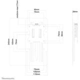 NEOMOUNTS FPMA-LIFT100 Adaptateur VESA réglable en hauteur - universel
