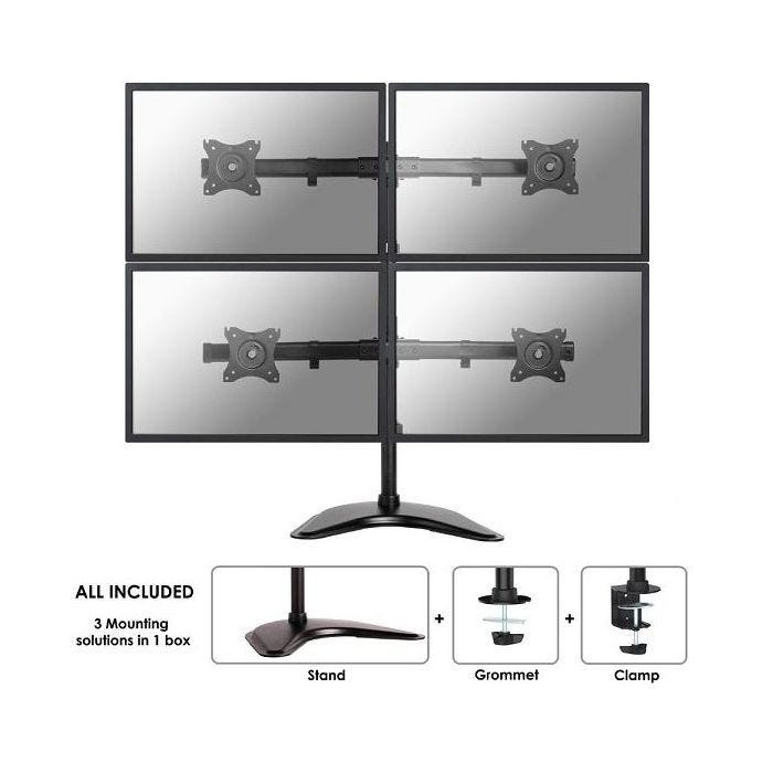 NEOMOUNTS NM-D335D4BLACK Support décran à poser 10-27p