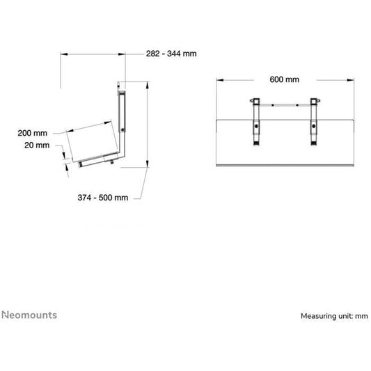 Neomounts PLASMA-M2250KEYB Étagère pour multimédia (Max 5 kg)