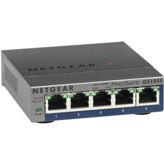 NETGEAR GS105E-200PES Switch Réseau Géré L2/L3 (Gigabit Ethernet 10/100/1000)