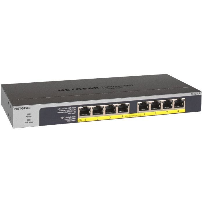 8PT POE/POE+GIGABIT UNMANAGED SWCH