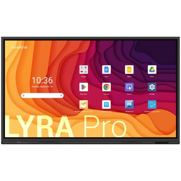 Newline Lyra Pro TT-5523QA tableau blanc interactif 139,7 cm (55") 3840 x 2160 pixels Écran tactile Noir