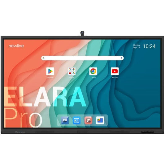 Newline Elara Pro tableau blanc interactif 2,18 m (86") 3840 x 2160 pixels Écran tactile Noir