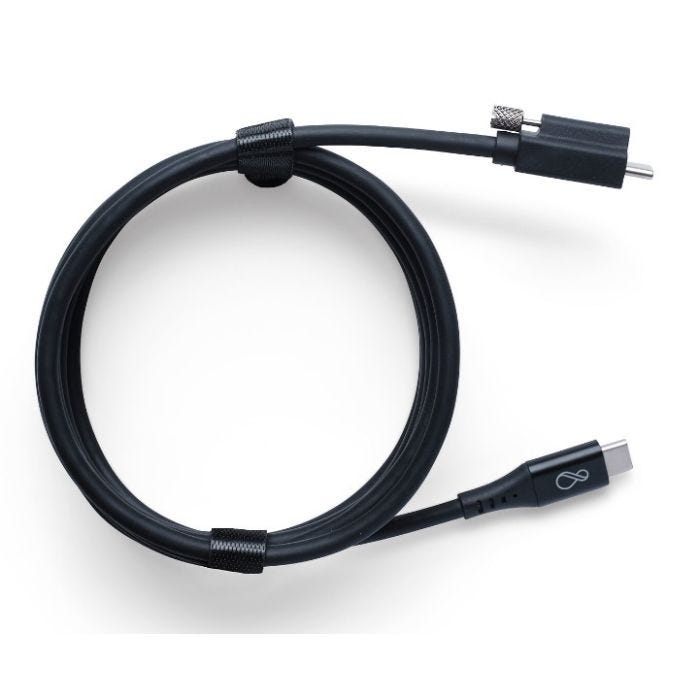 Ochno Cable, USB C-C, 2.0m, coax, passive, screw, black