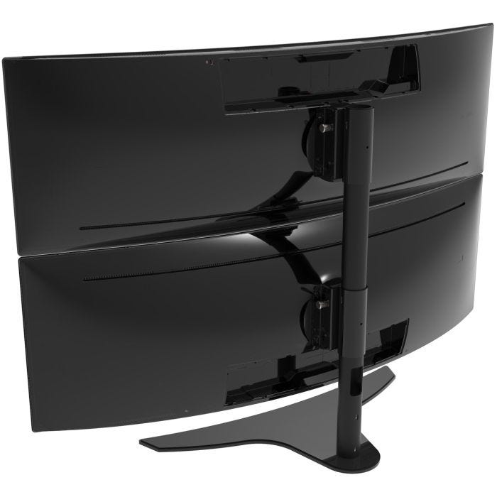 Peerless 1x2 Desktop Stand for 43in to 49in Black