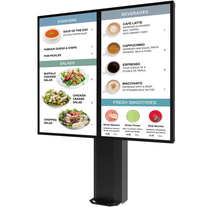 Peerless Digital Signage Kiosk KOF555-2-SAM-EUK
