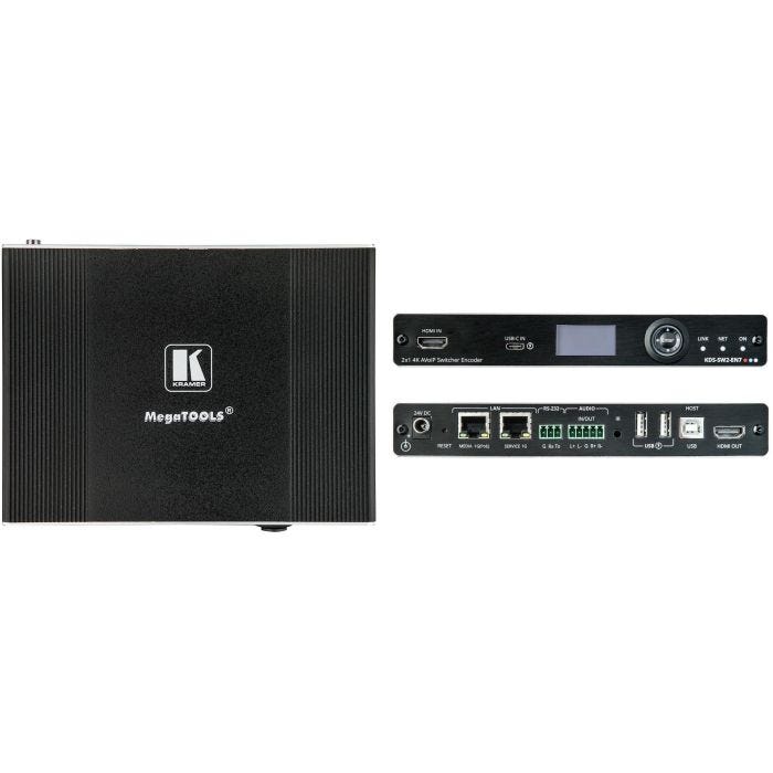 Kramer Electronics KDS-SW2-EN7 Émetteur et récepteur AV Noir