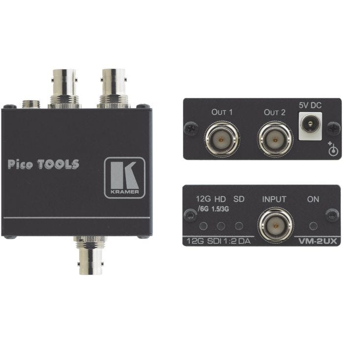 Kramer Electronics VM-2UX amplificateur de ligne vidéo Noir