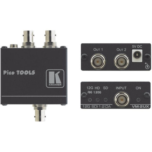 Kramer Electronics VM-2UX amplificateur de ligne vidéo Noir