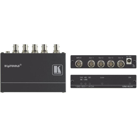 Kramer Electronics VM-4UX amplificateur de ligne vidéo Noir