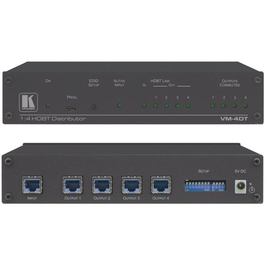 Kramer Electronics VM-4DT amplificateur de ligne vidéo Noir