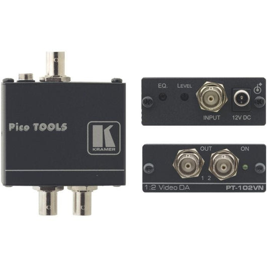 Kramer Electronics PT-102VN amplificateur de ligne vidéo 430 MHz Noir