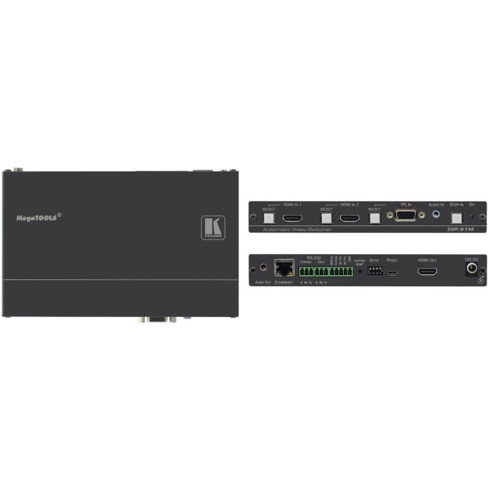 Kramer Electronics DIP-31 extension audio/video Émetteur AV Noir