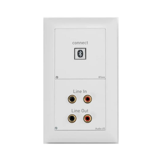 Pragma Innovations BTone dante 2-I / O -EU WH Platine Bluetooth bidirectionelle avec line IN / OUT, Dante 4x4, Format Europe
