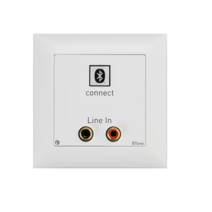 Pragma Bluetooth Audio Interface, RCA Line In, Dante 4x2, remote button connector, UDP API, PoE, Edizio GR-I, white