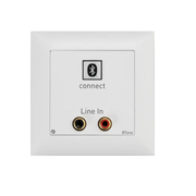Pragma Bluetooth Audio Interface, RCA Line In, Dante 4x2, remote button connector, UDP API, PoE, Edizio GR-I, white