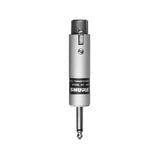 Shure A85F Transfo d'adaptation. Entrée XLR femelle basse impédance. Sortie Jack 6,35mm mâle haute impédance. Réversible.