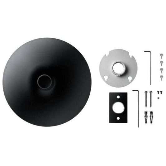 Shure A900B-R-PM Platine de montage avec cache noir, pour potence de plafond format NPT, pour MXA920 Rond