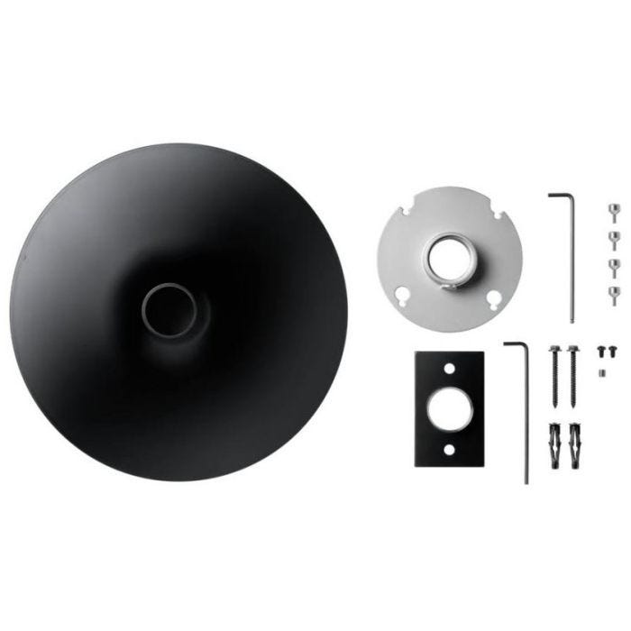 Shure A900B-R-PM Platine de montage avec cache noir, pour potence de plafond format NPT, pour MXA920 Rond