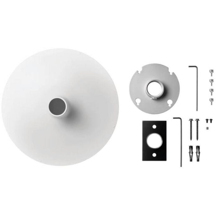 Shure 1.5in Pole Mount Kit Round White Cover