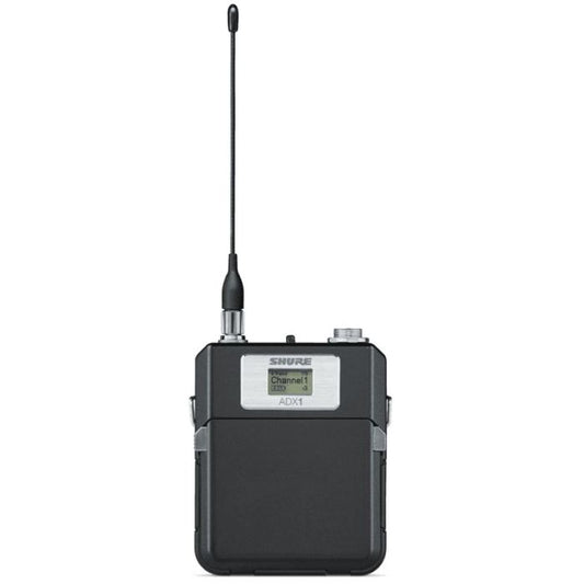 Shure ADX1=-K55 Émetteur de poche numérique, connecteur TA4, série Axient Digital K55 (606-694 MHz), avec ShowLink®