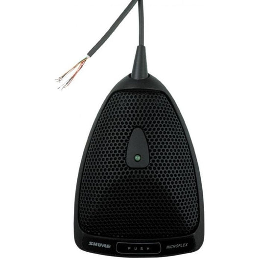 Shure MX392/C Micro à effet de surface, sortie droite, capsule cardioïde, avec switch et LED verte, noir